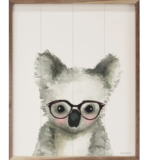 Koala In Glasses By Mercedes Lopez Charro